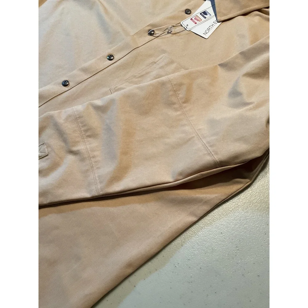 North End Mens Performance Long Sleeve Shirt‎ Stone Tan 87045 Moisture Wicking L